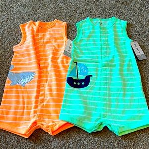Carter’s 12 month Nautical Rompers.  BNWT.